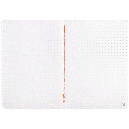 Записная книжка А6 50л. на сшивке BG "Neotone", оранжевый, фактурное тиснение, блок в точку 80г/м2