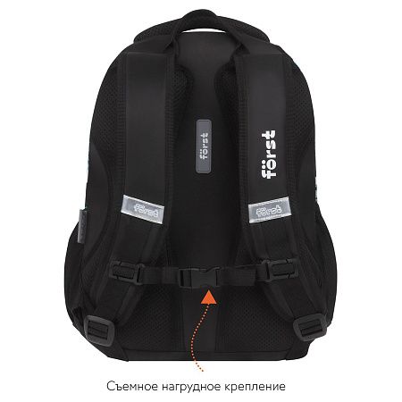 Рюкзак Först F-Trend "Wave" 40*29*18см, 2 отделения, 3 кармана, анатомическая спинка 