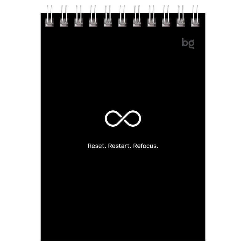 Блокнот А6 40л. на гребне BG "Чёрно-белый стиль"