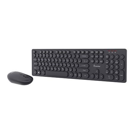 Комплект беспроводной клавиатура + мышь Smartbuy ONE 328327AG, USB, черный