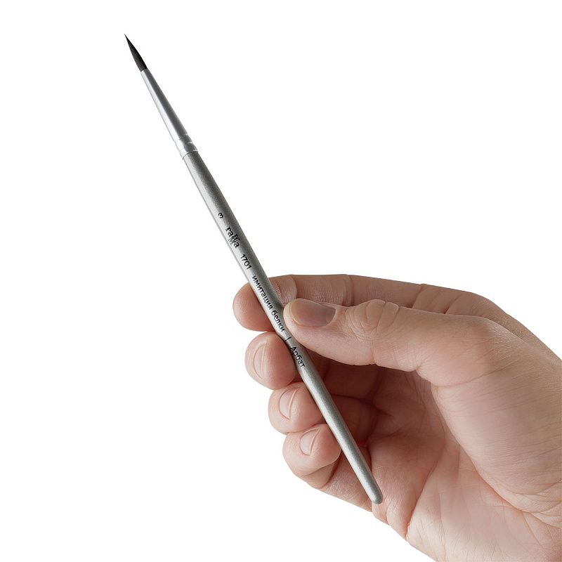 Кисть художественная синтетика имитация белки Гамма "Арбат", круглая №3, короткая ручка