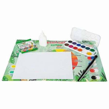 Настольное покрытие BRAUBERG KIDS для труда и творческих занятий, ПВХ, "Color map", 50х35 см, 272360 