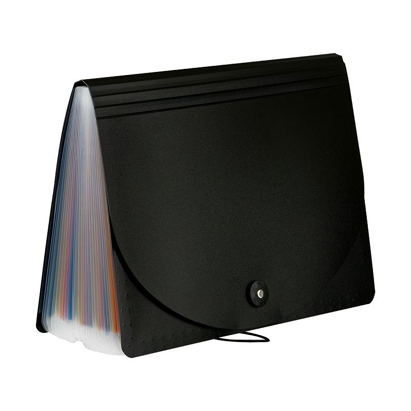 Папка-органайзер для хранения документов СТАММ А4, 25 отделений,  черный 