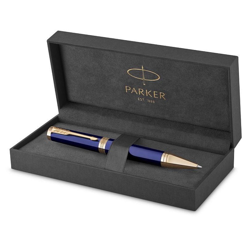 Ручка шариковая Parker "Ingenuity Blue GT" 1,0мм, черная, подарочная упаковка 