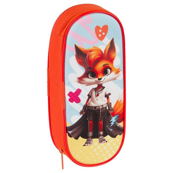 Пенал корпусный 1 отделение, 220*95*50 Мульти-Пульти "Лисичка", полиэстер