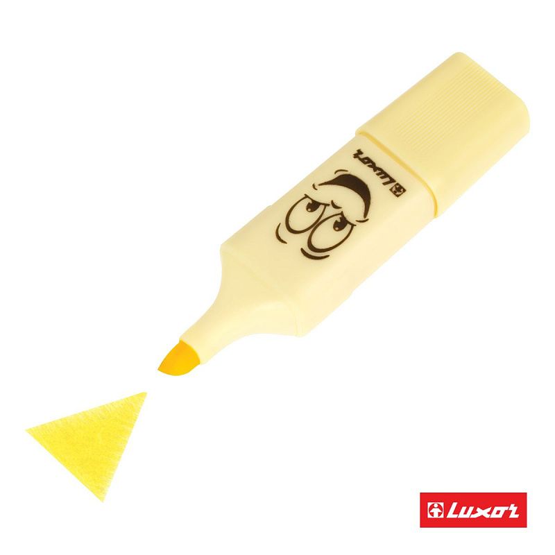 Текстовыделители Luxor "Eyeliter Pastel" пастельный желтый, 1-4,5мм 
