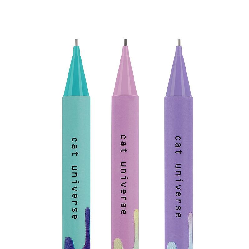 Карандаш механический MESHU "Cat Universe", печать на корпусе, с ластиком, 0,7мм, ассорти 