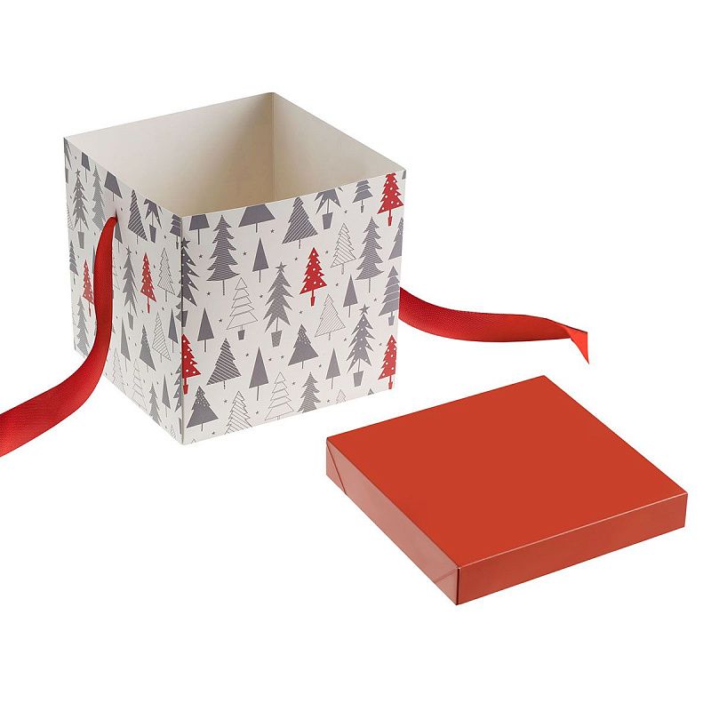 Коробка складная подарочная MESHU "Сканди", (20*20*20см), с лентой