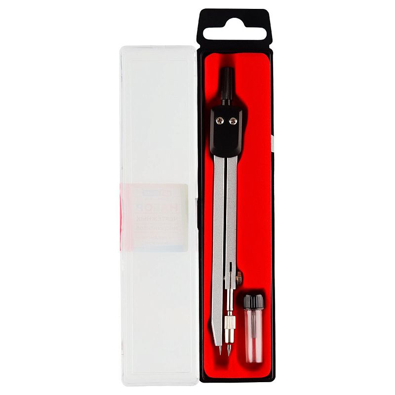 Готовальня ArtSpace, 2 предмета, циркуль 135мм, пластиковый футляр 