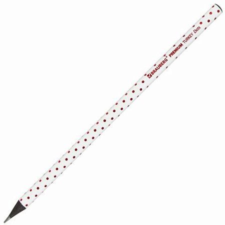 Карандаш чернографитный BRAUBERG "PREMIUM TURKEY", 1 шт., "Dots", НВ, ассорти, дисплей, 181563 