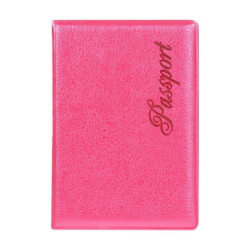 Обложка для паспорта OfficeSpace "Fusion" мягкий полиуретан, малиновая, тиснение