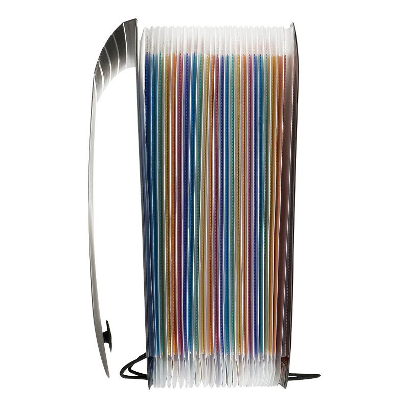 Папка-органайзер для хранения документов СТАММ А4, 25 отделений,  черный 