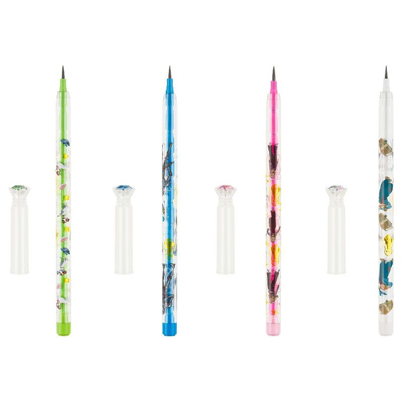 Карандаш сегментный Мульти-Пульти "Волшебник Изумрудного города", с топпером-кристаллом, ассорти, шоу-бокс 