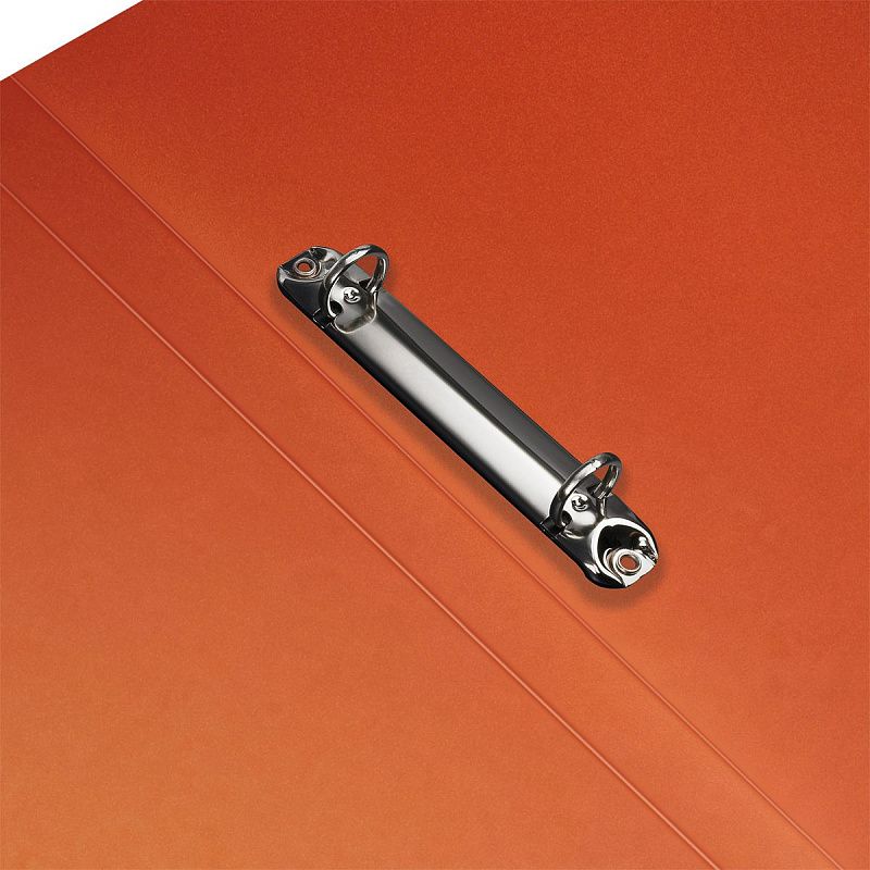 Папка на 2 кольцах СТАММ "Сияние" А4, 25мм, 700мкм, пластик, оранжевый 