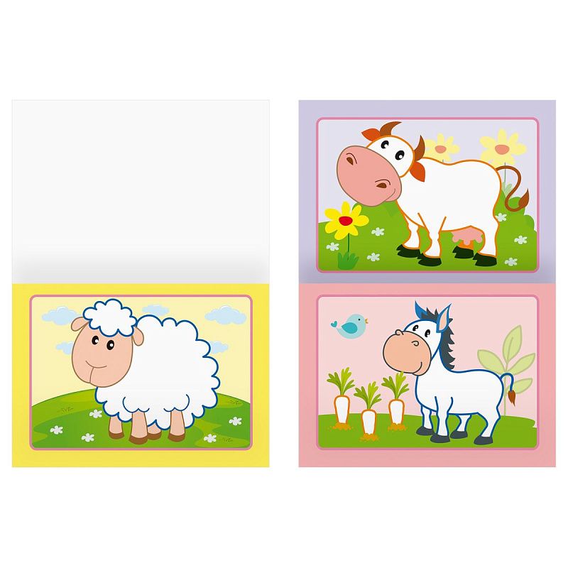 Раскраска с цв. фоном А5,  8 стр., ТРИ СОВЫ  "Для малышей. Выпуск 1"