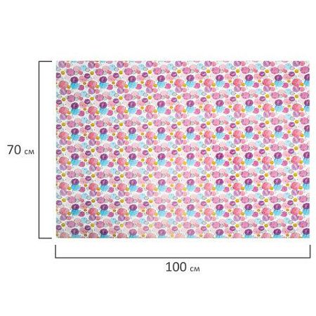 Бумага упаковочная "For Women", 70x100 см, 10 дизайнов ассорти, ЗОЛОТАЯ СКАЗКА, 591915