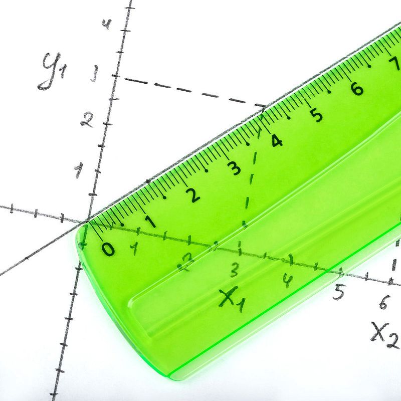 Линейка 20см СТАММ, пластиковая, гибкая, прозрачная, зеленая, европодвес 