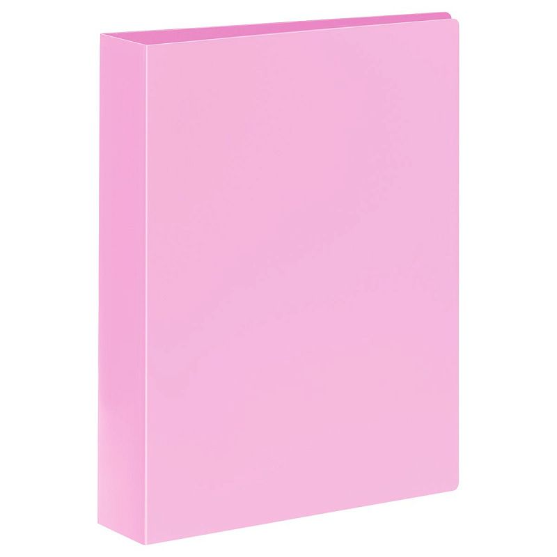 Папка на 4 кольцах СТАММ А4, 40мм, 500мкм, пластик, пастель, розовая