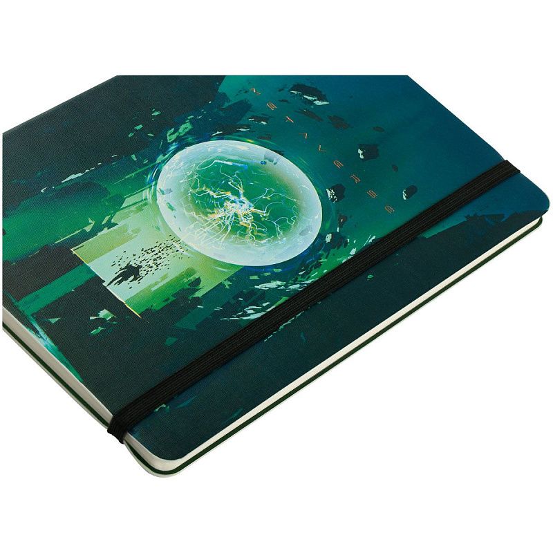 Записная книжка А5 80л. ЛАЙТ, кожзам, Greenwich Line "Future. Lightning ball", с резинкой, тиснение фольгой, блок в линию