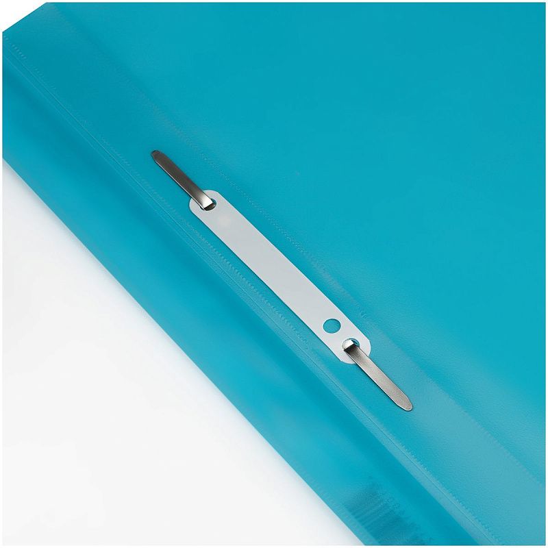 Папка-скоросшиватель пластик. перф. СТАММ А4, 180мкм, бирюзовая с прозр. верхом 