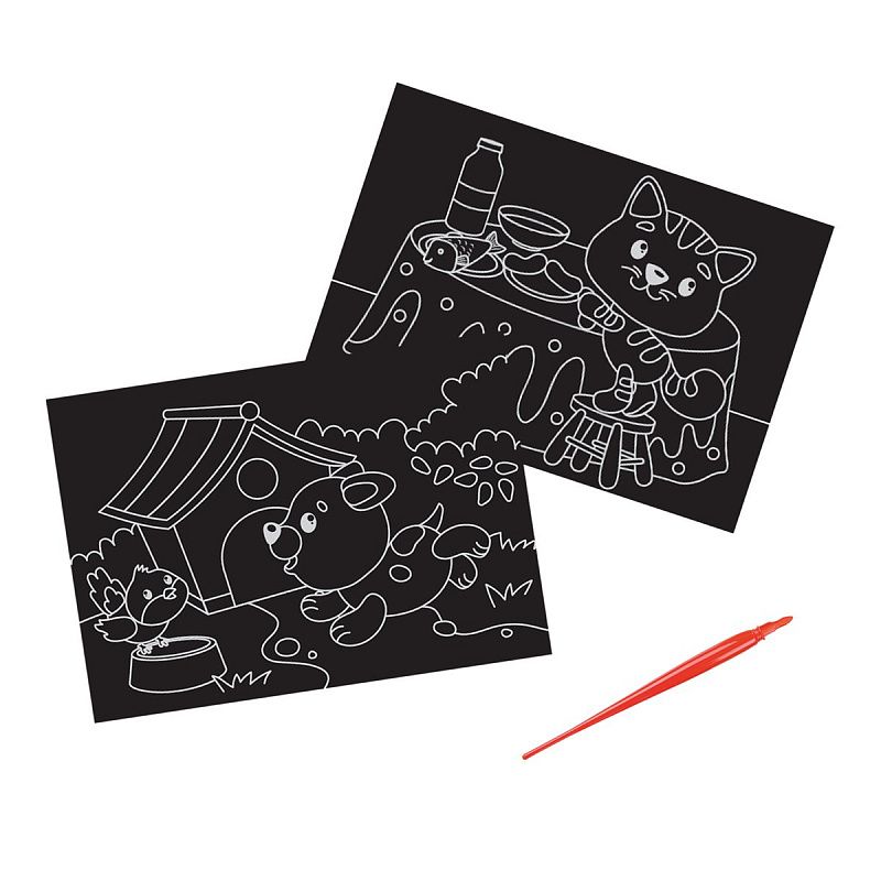 Гравюра Мульти-Пульти "Домашние животные", А5, разноцветная основа, пакет с европодвесом