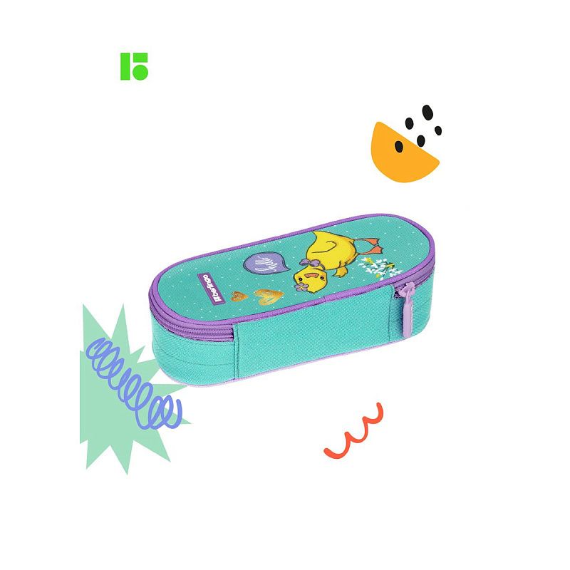 Пенал корпусный 1 отделение, 195*85*50 Berlingo "Hello", полиэстер 