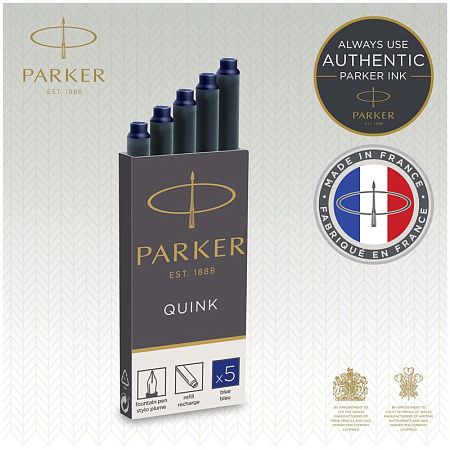 Картриджи чернильные Parker "Cartridge Quink" синие, 5шт., блистер 
