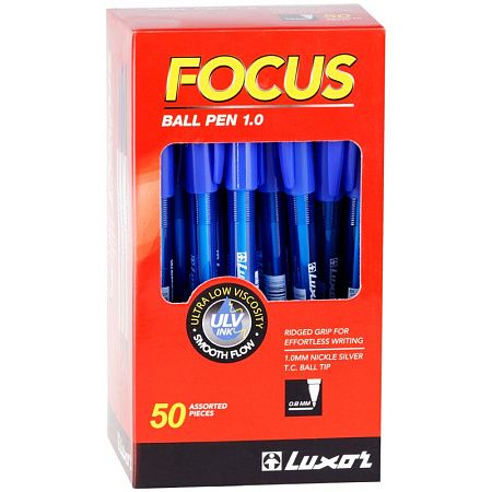 Ручка шариковая Luxor "Focus Icy" синяя, 1,0мм 