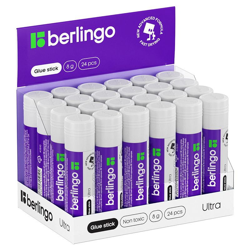 Клей-карандаш Berlingo "Ultra", 08г, ПВП