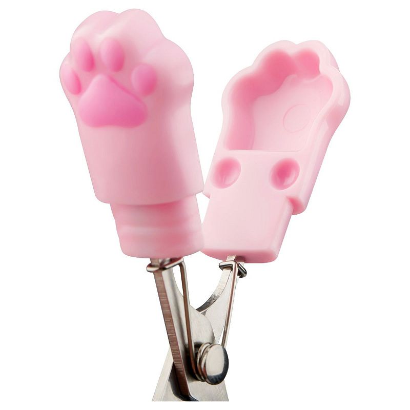 Ножницы детские маленькие MESHU "Paw", 8,7см, складные в футляре, блистер, европодвес