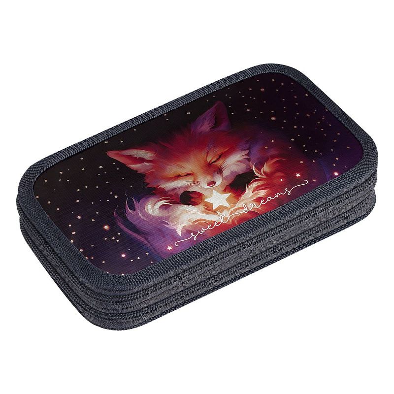 Пенал 2 отделения, 190*110 ArtSpace "The Magic Fox", ламинированный картон, фольга 