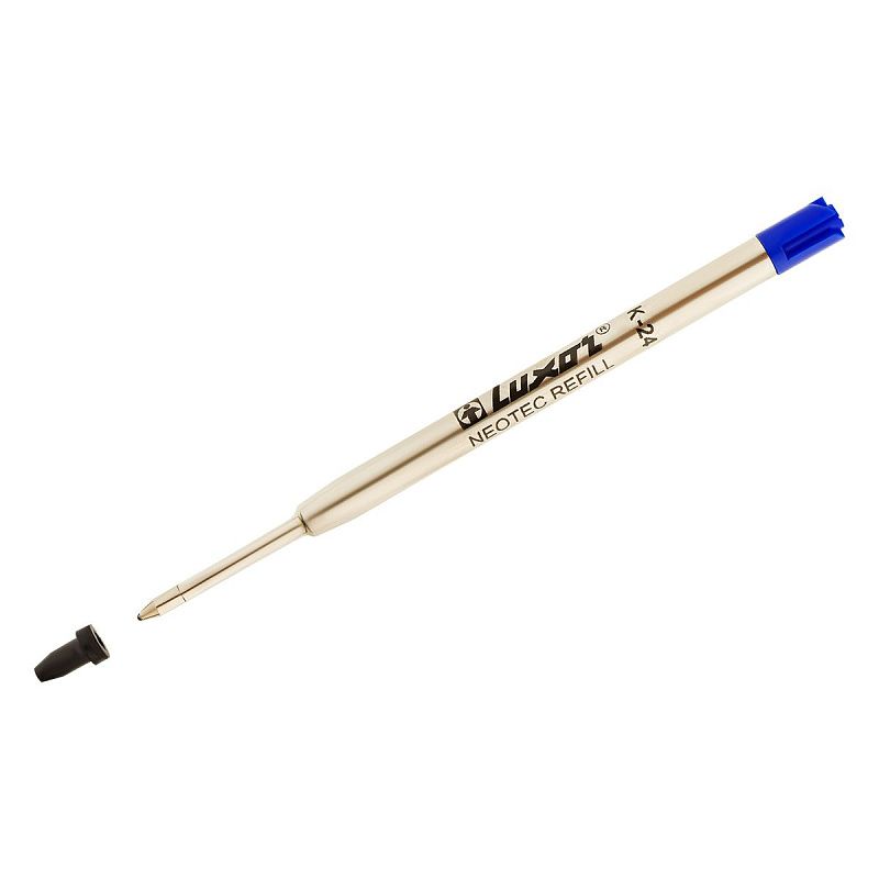 Набор стержней шариковых объемных Luxor, 5шт., синие, 99мм, 1,0мм, метал. корпус, блистер 