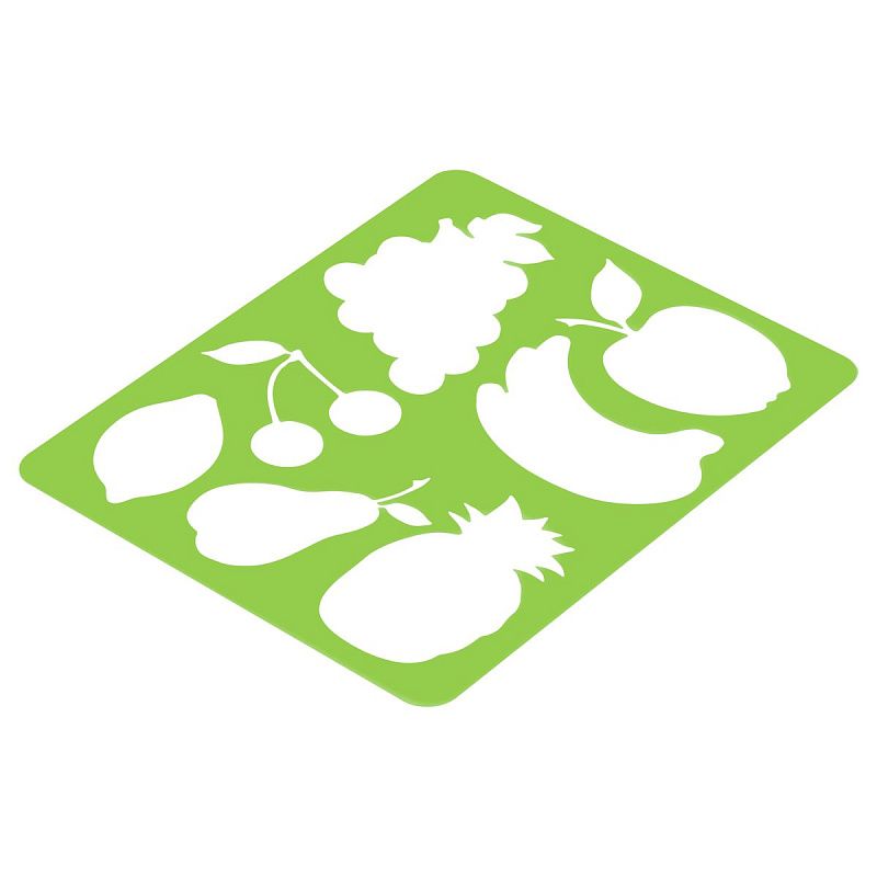 Трафарет-раскраска контурный, СТАММ "Фрукты", пакет, европодвес