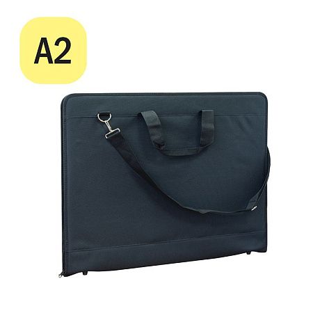 Папка художника А2 ArtSpace, черный, ткань, на молнии 
