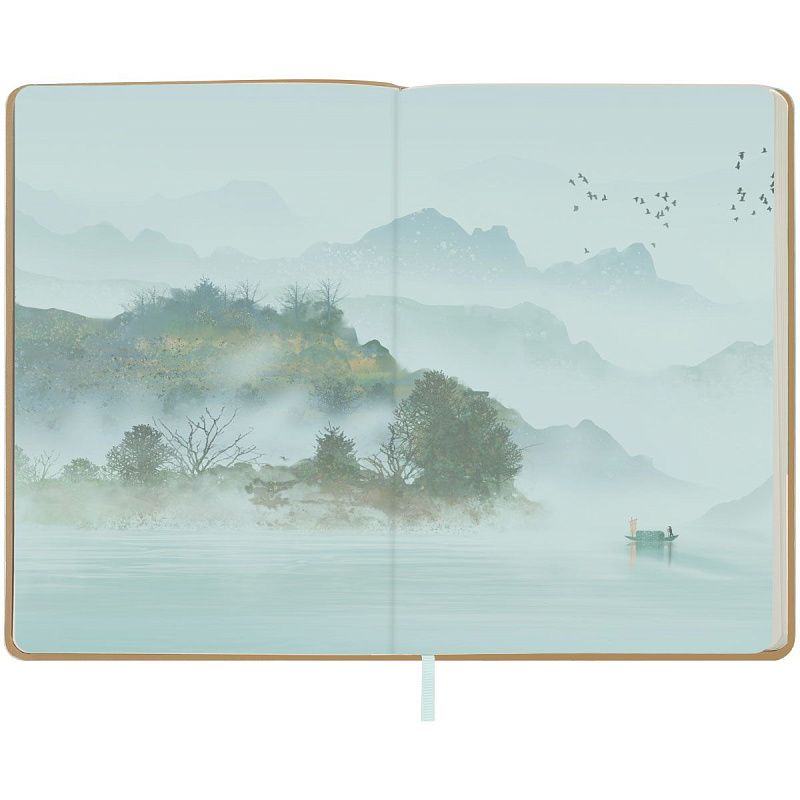 Записная книжка А5 80л. ЛАЙТ, кожзам, Greenwich Line "Sakura. Wise beauty", с резинкой, тиснение фольгой, блок в линию