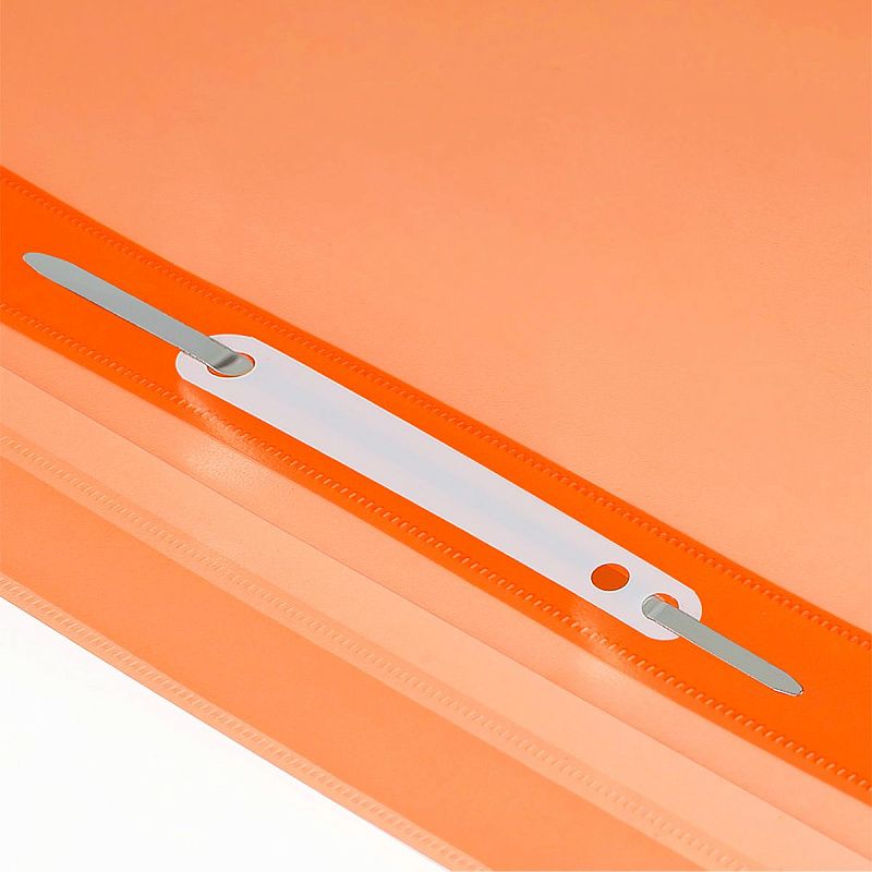 Папка-скоросшиватель пластик. СТАММ "Сияние" А4, 180мкм, оранжевый с прозр. верхом 