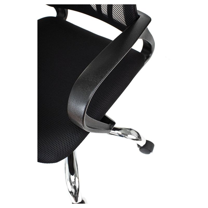 Кресло оператора Helmi HL-M95 R (695) "Airy", СН, спинка сетка черная/сиденье ткань TW черная, пиастра