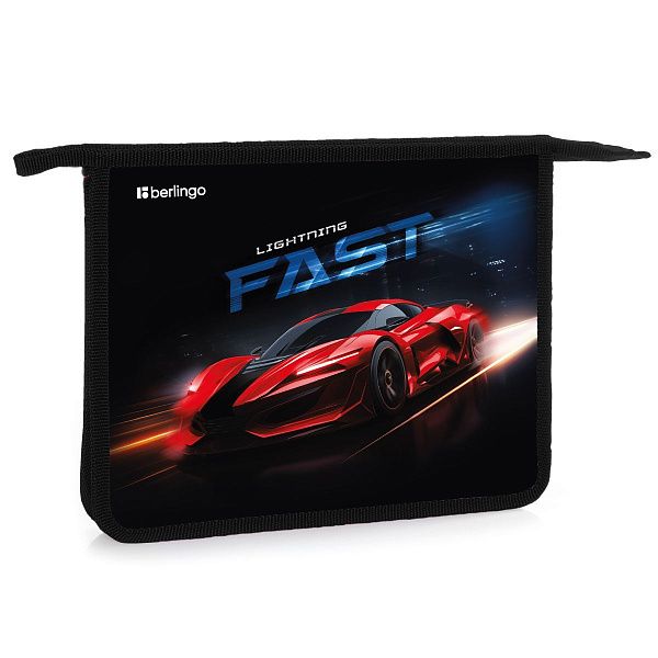 Папка для тетрадей 1 отделение, А5 Berlingo "Red Racer", 240*205*40мм, пластик, на молнии