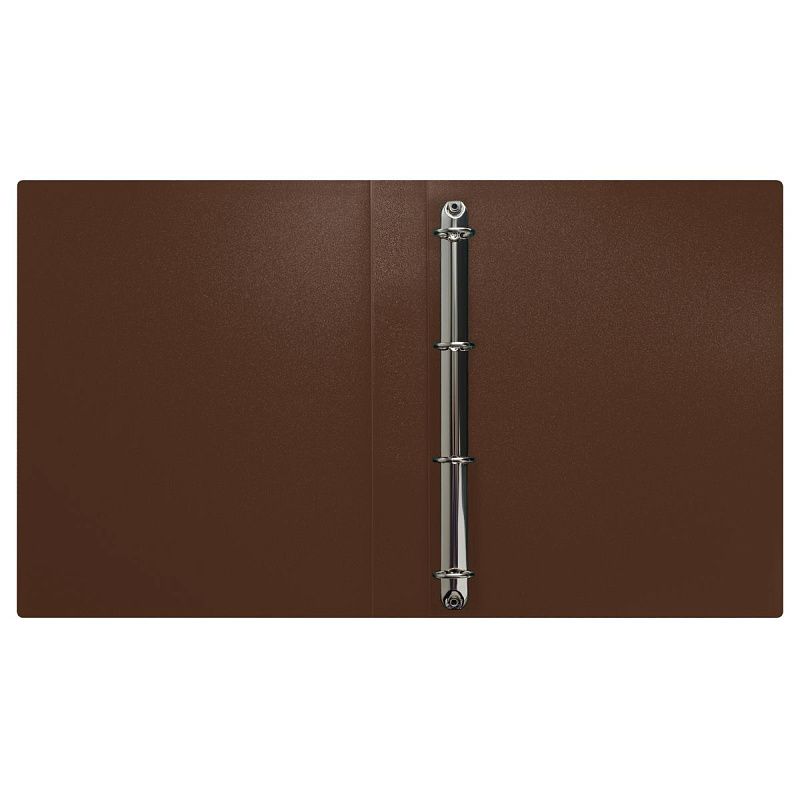 Папка на 4 кольцах СТАММ "Диагональ" А4, 40мм, 700мкм, пластик, шоколад 