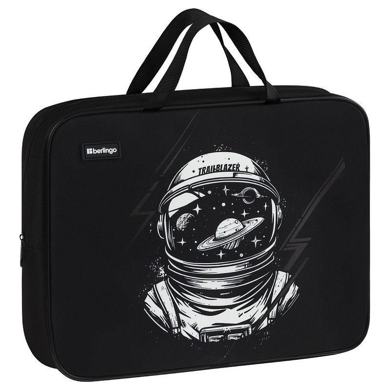 Папка текстильная с ручками 1 отделение, А4 Berlingo "Trailblazer", 350*265*80мм, текстиль, на молнии