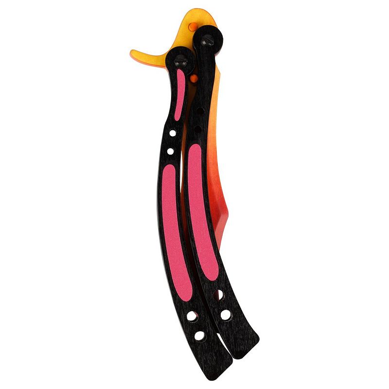 Нож деревянный ТРИ СОВЫ Бабочка, серия легендарный, "Градиент", пакет с европодвесом 