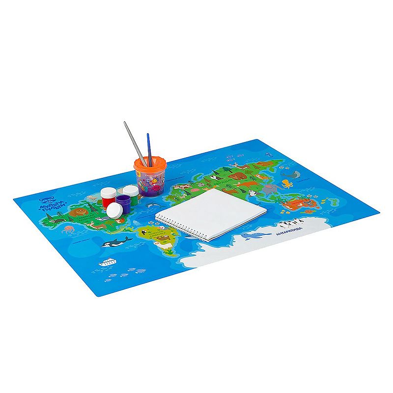 Клеенка для уроков труда Мульти-Пульти "Карта мира", 50*70см, ПВХ