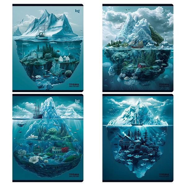 Тетрадь 48л., А5, клетка BG "Жизнь под водой"