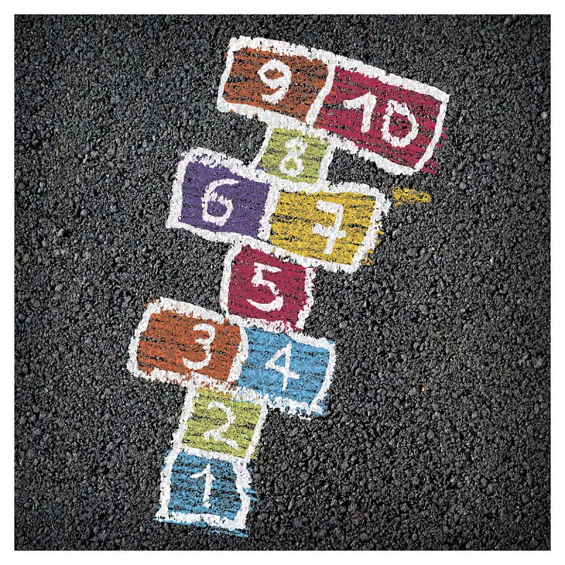 Набор цветных мелков асфальтовых JOVI, 6шт., 6цв., круглый, картонная коробка 