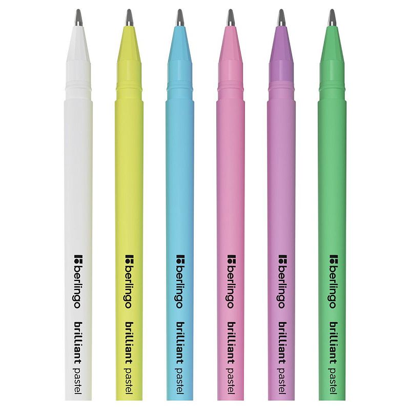 Набор гелевых ручек Berlingo "Brilliant Pastel" 6шт., 06цв., 0,8мм, корпус ассорти 