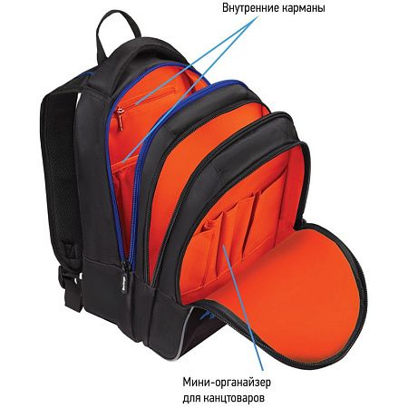 Рюкзак Berlingo inStyle "Full power" 41*27*20см, 3 отделения, 1 карман, эргономичная спинка 