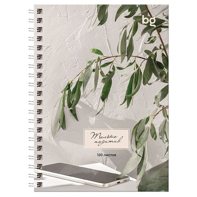 Записная книжка А6 120л., на гребне BG "Место под солнцем", матовая ламинация, выб. лак, твердая обложка
