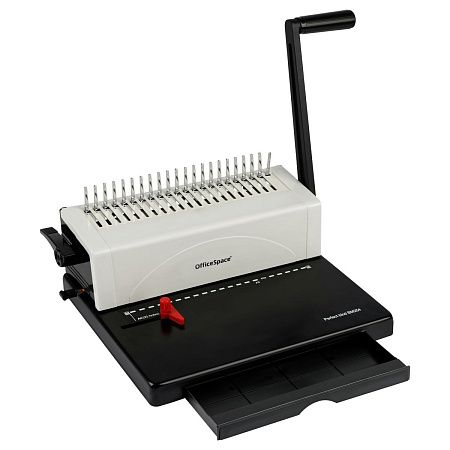 УЦЕНКА - Брошюровщик OfficeSpace BM254 "Perfect bind" для пластиковых пружин, пробивает 25л., сшивает 500л.