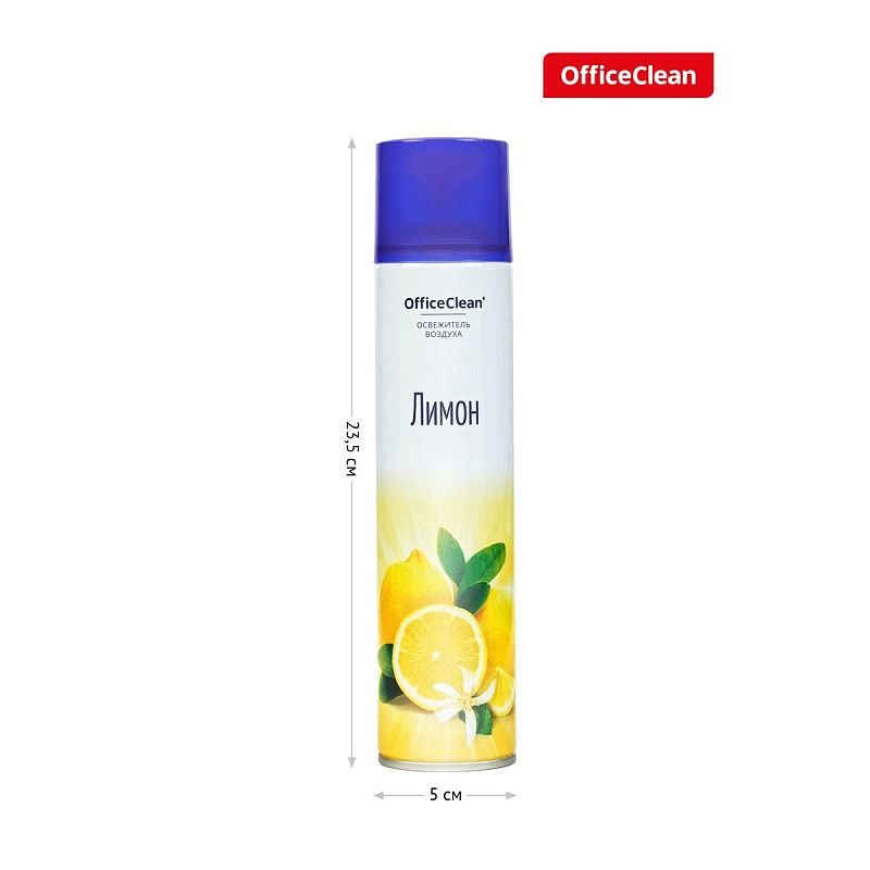 Освежитель воздуха аэрозольный OfficeClean "Лимон", 300мл 