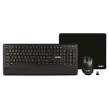 Комплект беспроводной клавиатура + мышь + коврик Sven KB-C3800W, USB, черный